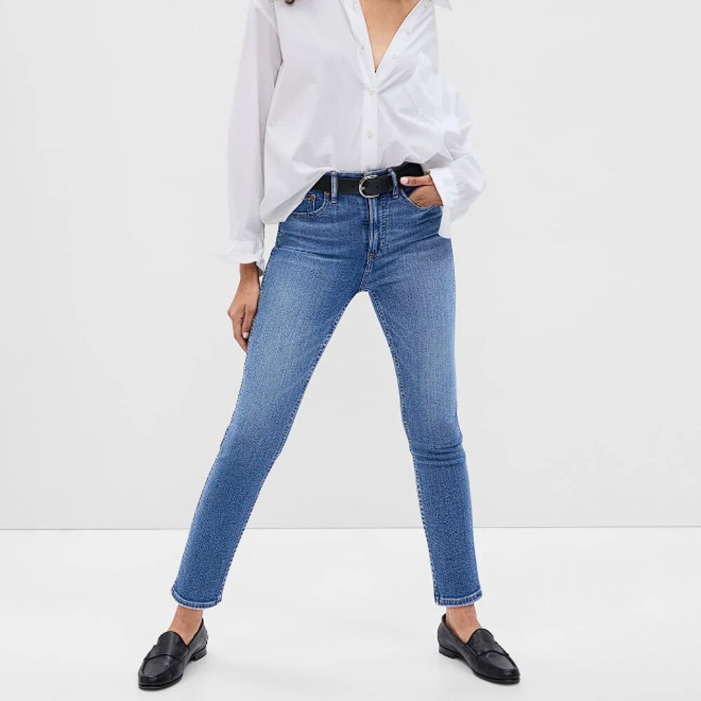Gap High Rise Vintage Slim Jeans Blue Medium Wash (29/8R) NWOT!